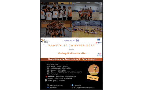 3ème journée de Championnat Masculin à Paris!